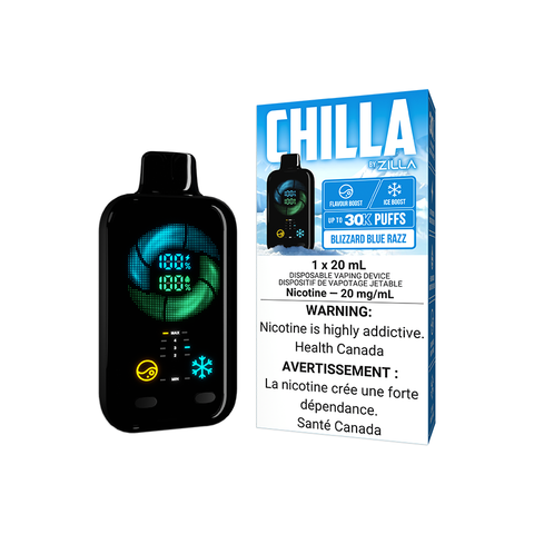 CHILLA BY ZILLA DISPOSABLE - BLIZZARD BLUE RAZZ (5PCS/CTN)