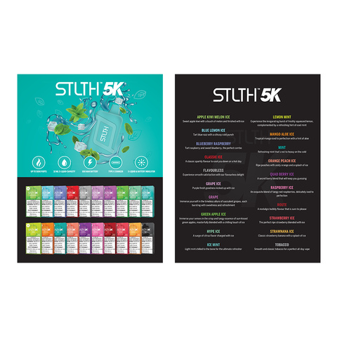 STLTH 5K FLAVOUR MENU