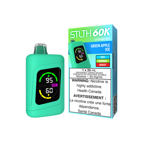 STLTH 60K DISPOSABLE - GREEN APPLE ICE (4PCS/CTN)