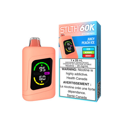 STLTH 60K DISPOSABLE - JUICY PEACH ICE (4PCS/CTN) [AB]