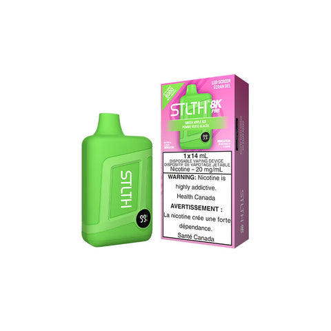 STLTH 8K PRO DISPOSABLE - GREEN APPLE ICE (5PC/CTN) [AB]