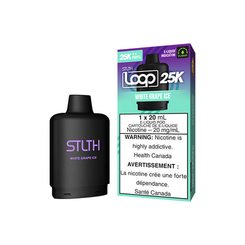 STLTH LOOP 25K POD PACK - WHITE GRAPE ICE (5PC/CTN) [ON]