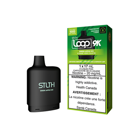 STLTH LOOP 9K POD PACK - GREEN APPLE ICE (5PC/CTN) [ON]