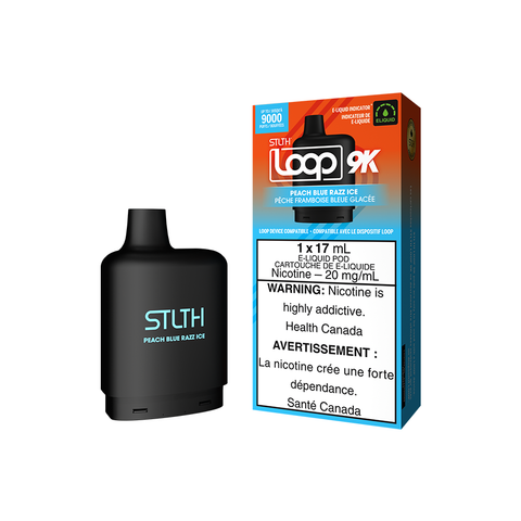 STLTH LOOP 9K POD PACK - PEACH BLUE RAZZ ICE (5PC/CTN) [ON]