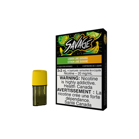 STLTH POD PACK SAVAGE LEMON LIME BANANA (3 PACK) [ON]