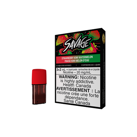 STLTH POD PACK SAVAGE STRAWBERRY KIWI WATERMELON (3 PACK) [ON]