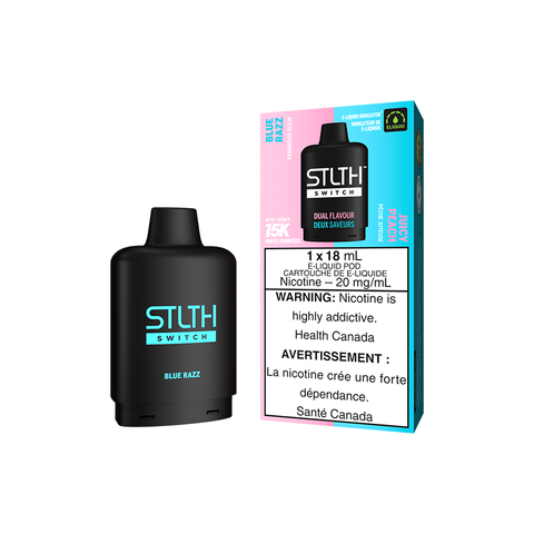 STLTH SWITCH POD PACK - BLUE RAZZ AND JUICY PEACH (5PC/CTN) [ON]