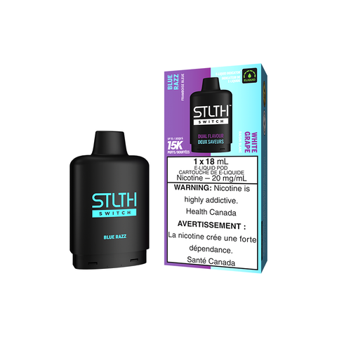 STLTH SWITCH POD PACK - BLUE RAZZ AND WHITE GRAPE (5PC/CTN) [AB]