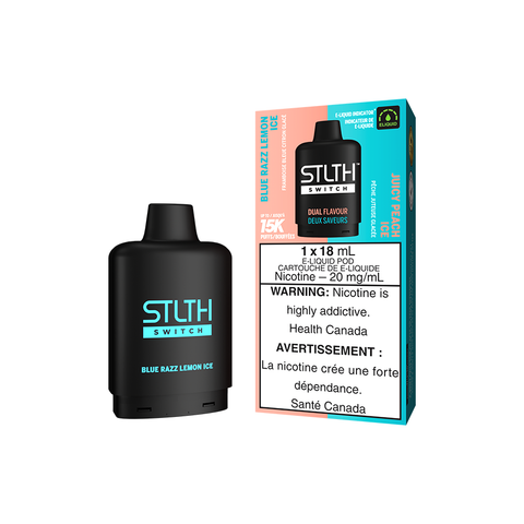 STLTH SWITCH POD PACK - BLUE RAZZ LEMON ICE AND JUICY PEACH ICE (5PC/CTN) [ON]