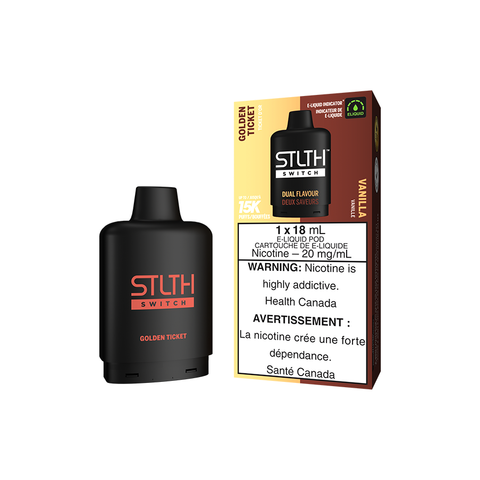 STLTH SWITCH POD PACK - GOLDEN TICKET AND VANILLA (5PC/CTN) [ON]