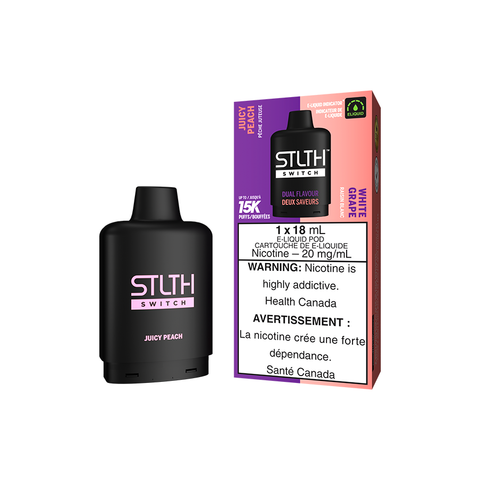 STLTH SWITCH POD PACK - JUICY PEACH AND WHITE GRAPE (5PC/CTN) [AB]