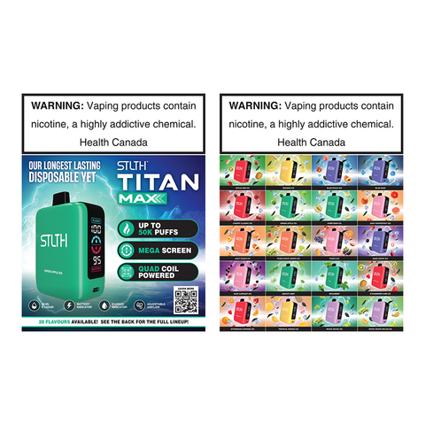 STLTH TITAN MAX FLAVOUR MENU