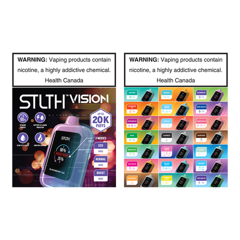 STLTH VISION FLAVOUR MENU