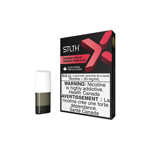 STLTH X POD PACK RASPBERRY APPLE ICE (3 PACK) [ON]