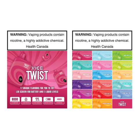 VICE TWIST FLAVOUR MENU