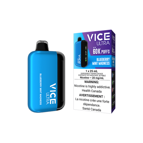 VICE ULTRA DISPOSABLE - BLUEBERRY MINT MADNESS (4PCS/CTN) [AB]