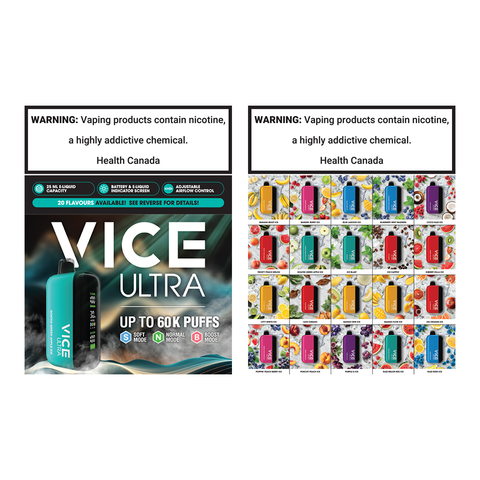 VICE ULTRA FLAVOUR MENU