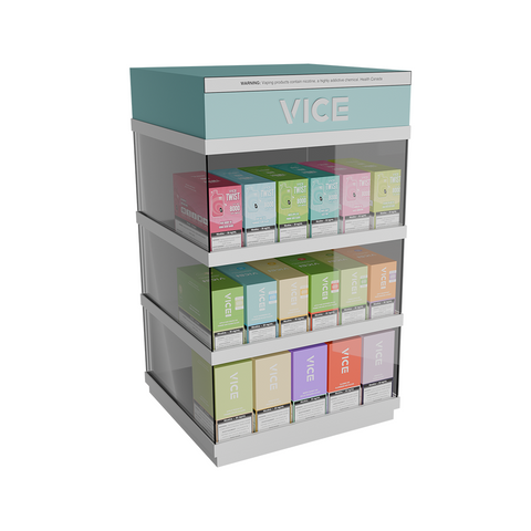 VICE DISPLAY - HEADER AND BASE (3 SHELVES)